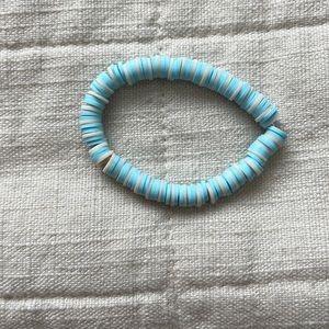 Light blue aesthetic clay bead bracelet